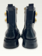 Balmain – Bottines Ranger Army en cuir – Noir – vue arrière