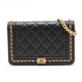 Chanel – Boy Wallet on Chain (WOC) Caviar Noir – Quincaillerie Or – photo 1