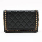 Chanel – Boy Wallet on Chain (WOC) Caviar Noir – Quincaillerie Or – photo 2