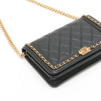 Chanel – Boy Wallet on Chain (WOC) Caviar Noir – Quincaillerie Or – photo 4