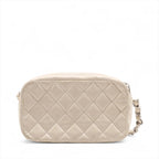 Chanel – Matelassé Camera Bag en cuir d'agneau – Beige – vue de dos