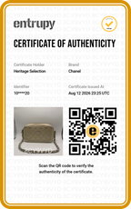 Chanel – Matelassé Camera Bag en cuir d'agneau – Beige – certificat d'authenticité Entrupy n° 8CY9VYD