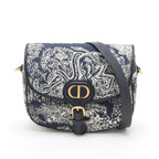 Christian Dior – Bobby Small en Toile de Jouy Fauves – Bleu marine – photo 1