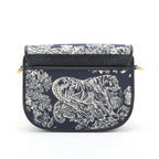 Christian Dior – Bobby Small en Toile de Jouy Fauves – Bleu marine – photo 2