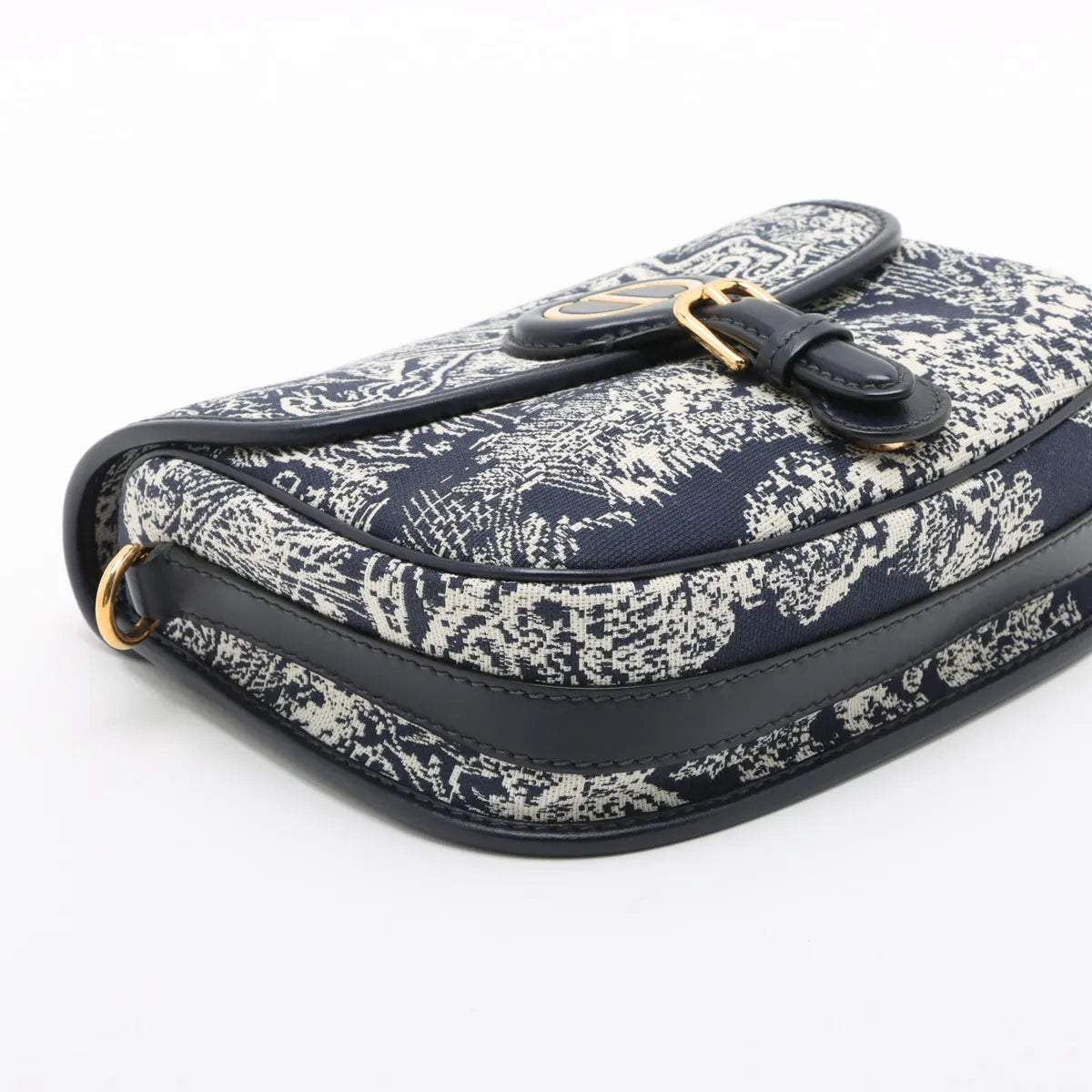 Christian Dior – Bobby Small en Toile de Jouy Fauves – Bleu marine – photo 4