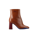 Christian Dior – Bottines en cuir marron – Talon bordeaux (T36.5) – photo 1