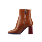 Christian Dior – Bottines en cuir marron – Talon bordeaux (T36.5) – photo 4