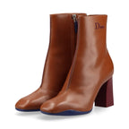 Christian Dior – Bottines en cuir marron – Talon bordeaux (T36.5) – photo 5
