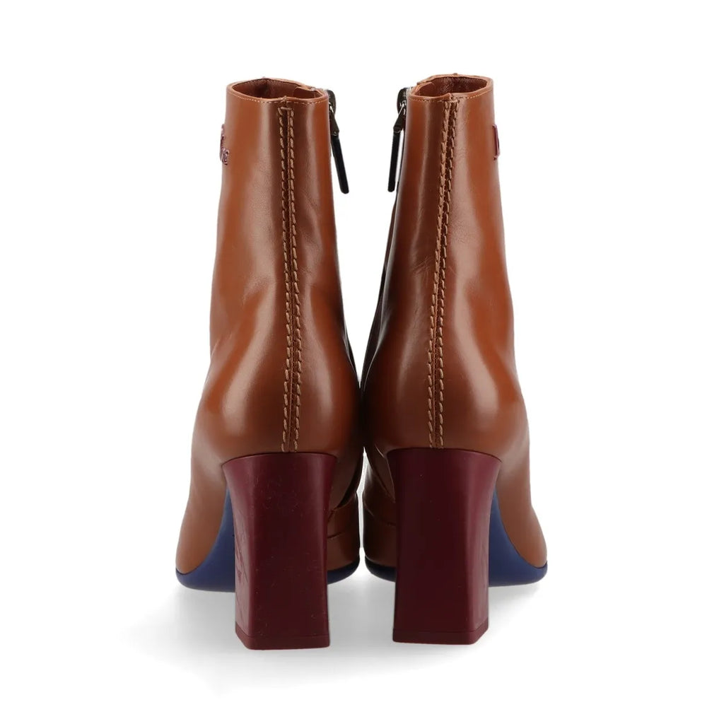 Christian Dior – Bottines en cuir marron – Talon bordeaux (T36.5) – photo 6