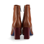 Christian Dior – Bottines en cuir marron – Talon bordeaux (T36.5) – photo 6