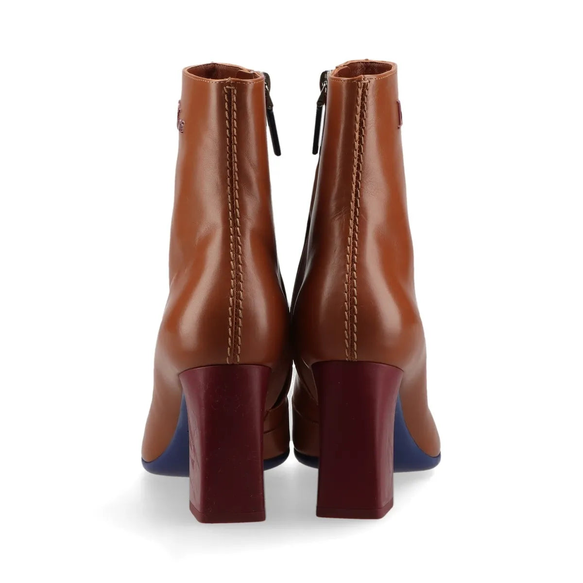 Christian Dior – Bottines en cuir marron – Talon bordeaux (T36.5) – photo 6