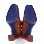 Christian Dior – Bottines en cuir marron – Talon bordeaux (T36.5) – photo 8