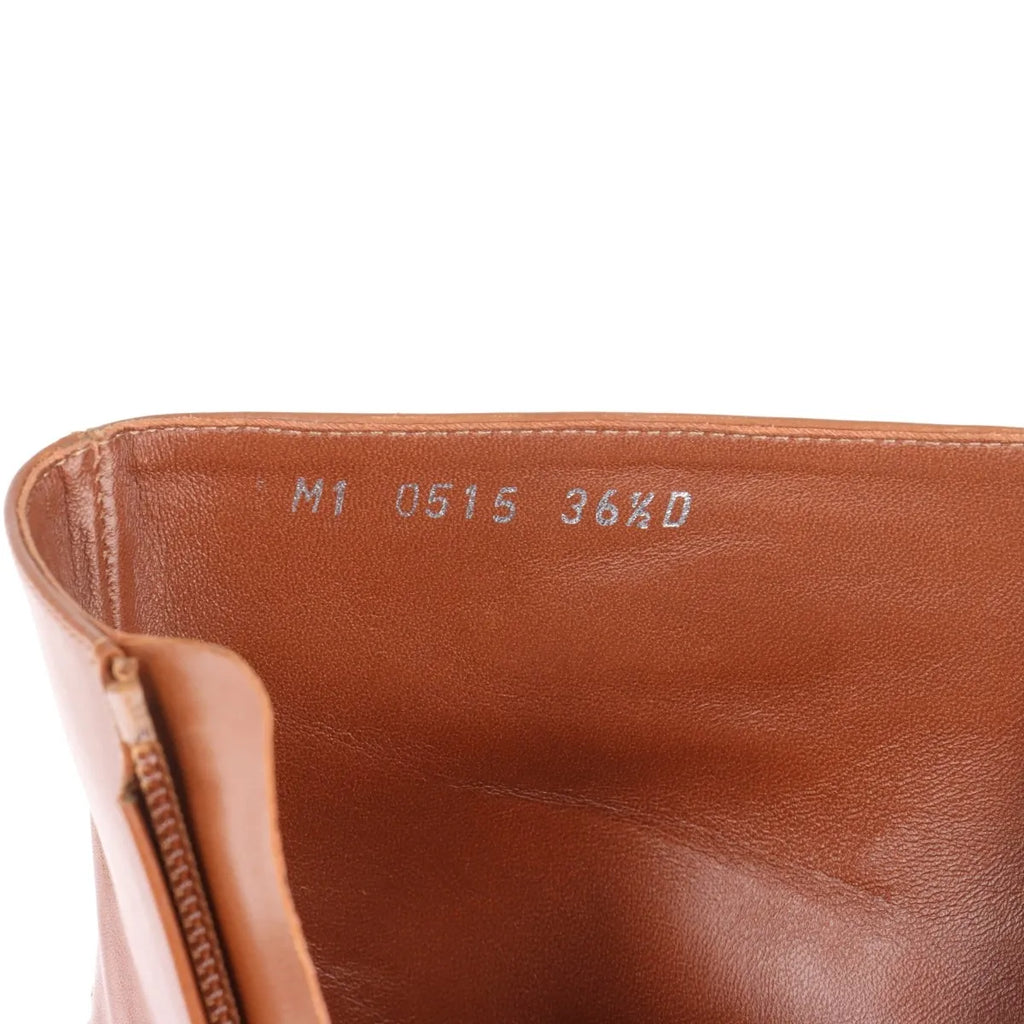 Christian Dior – Bottines en cuir marron – Talon bordeaux (T36.5) – photo 10