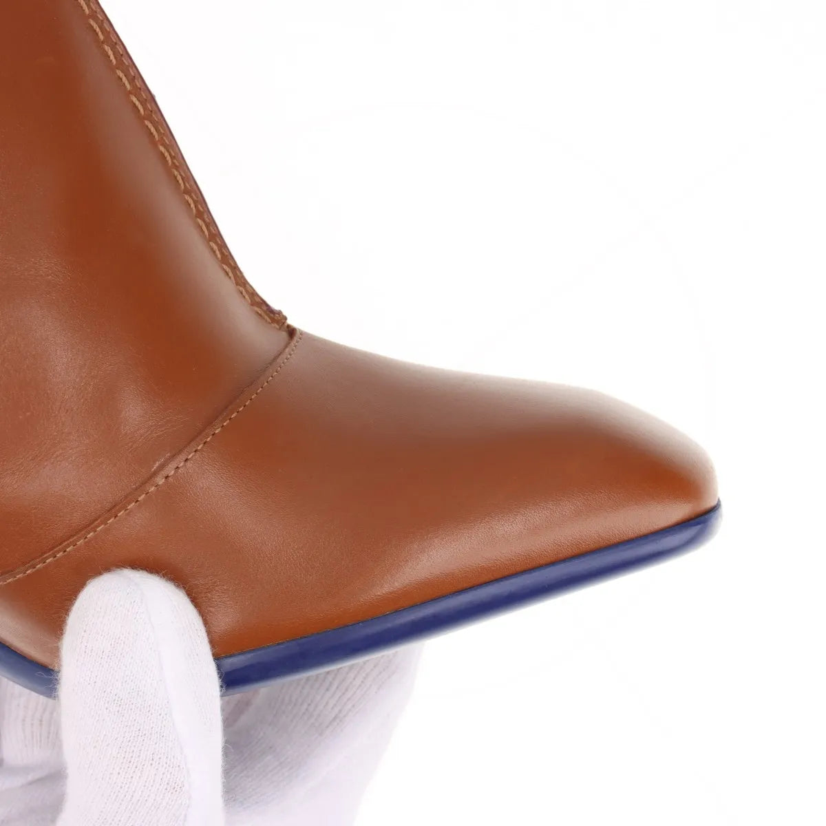 Christian Dior – Bottines en cuir marron – Talon bordeaux (T36.5) – photo 16