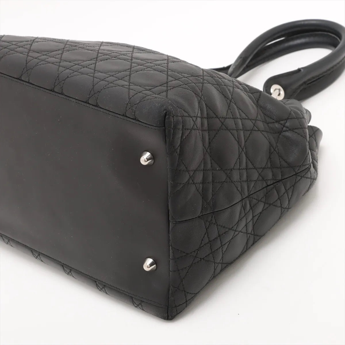 Christian Dior – Cabas Cannage en cuir d'agneau – Noir – photo 3