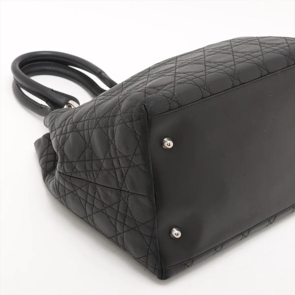 Christian Dior – Cabas Cannage en cuir d'agneau – Noir – photo 4