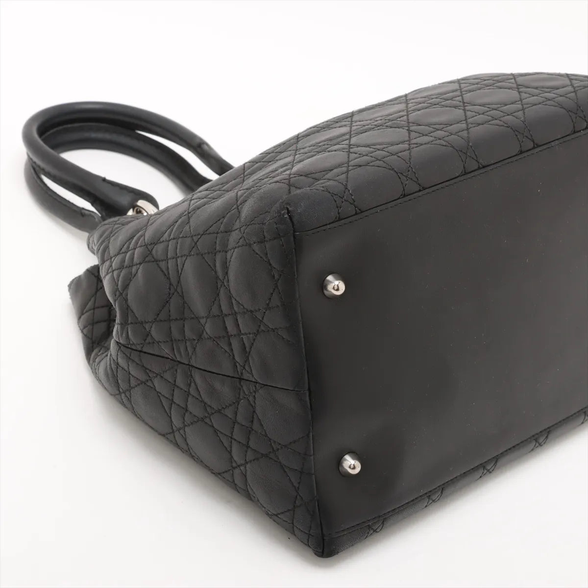 Christian Dior – Cabas Cannage en cuir d'agneau – Noir – photo 4