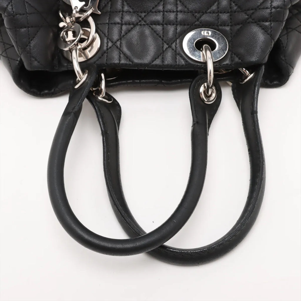 Christian Dior – Cabas Cannage en cuir d'agneau – Noir – photo 5