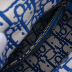 Christian Dior – Lady Dior Mini Rotin & Toile Oblique Bleu – photo 9