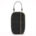 Christian Dior – Lady Dior Phone Holder Cannage Noir – vue avant avec chaîne