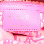 Christian Dior – Lady Dior Rotin & Toile Medium Beige & Rose – photo 10