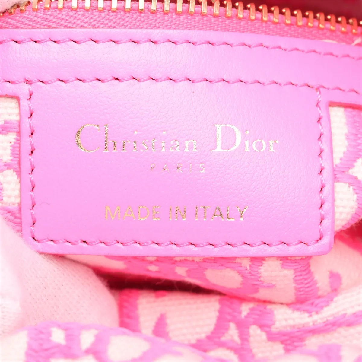 Christian Dior – Lady Dior Rotin & Toile Medium Beige & Rose – photo 10
