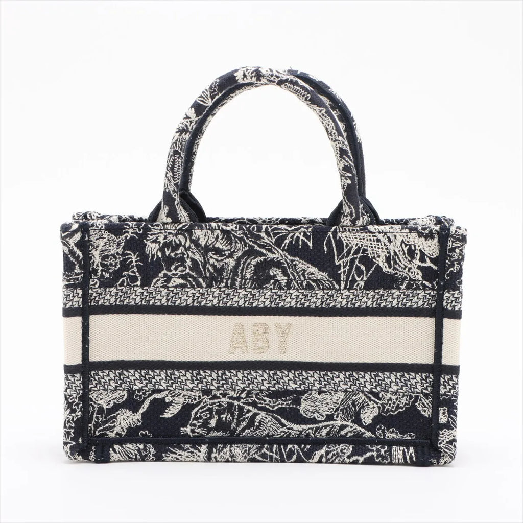 Christian Dior – Mini Book Tote Toile de Jouy Reverse Bleu Marine – photo 2