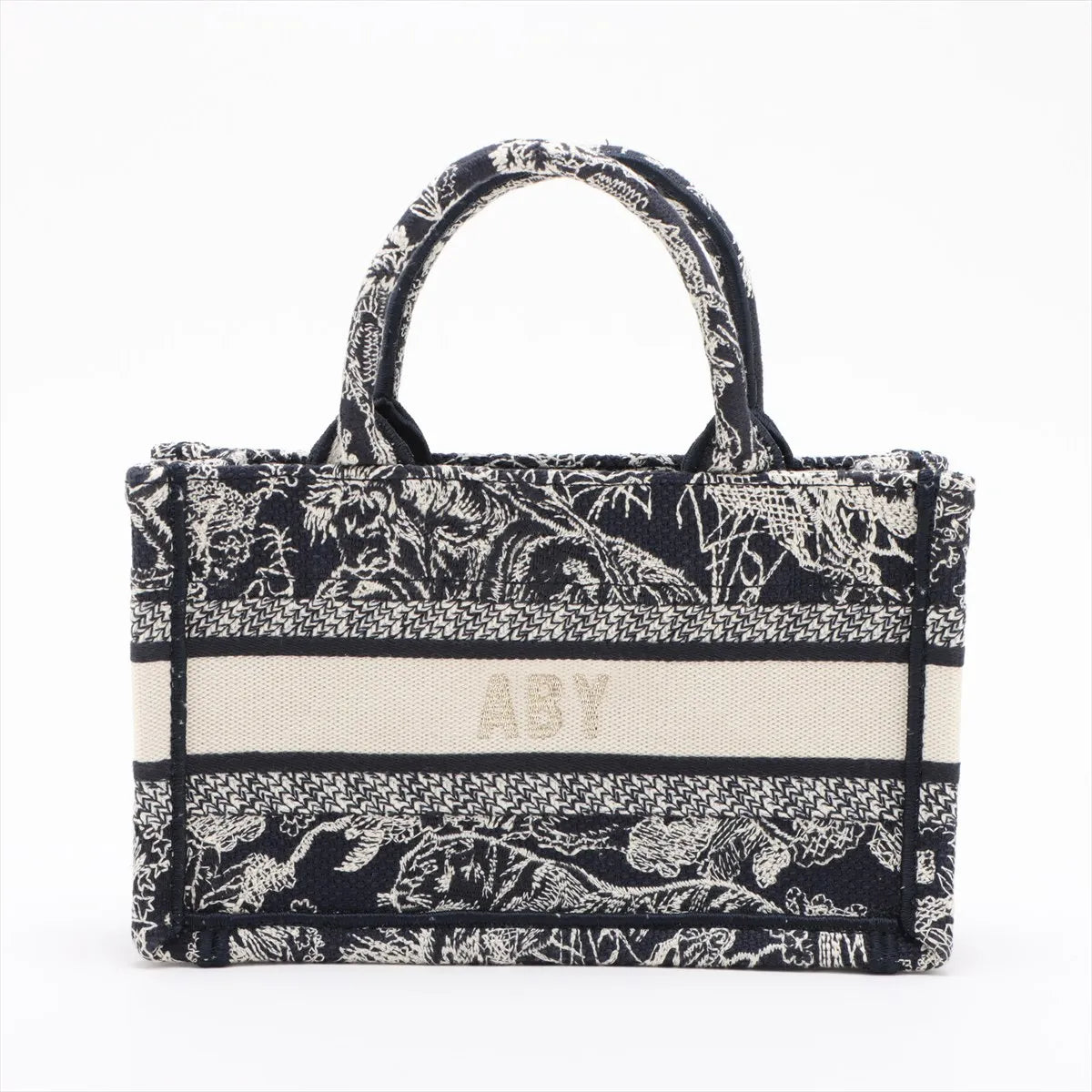 Christian Dior – Mini Book Tote Toile de Jouy Reverse Bleu Marine – photo 2