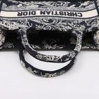 Christian Dior – Mini Book Tote Toile de Jouy Reverse Bleu Marine – photo 5