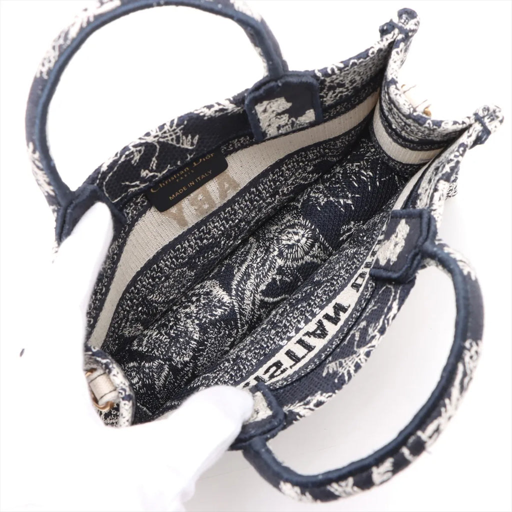 Christian Dior – Mini Book Tote Toile de Jouy Reverse Bleu Marine – photo 8