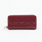 Christian Dior – Portefeuille zippé Cannage en cuir vernis – Rose framboise – photo 2