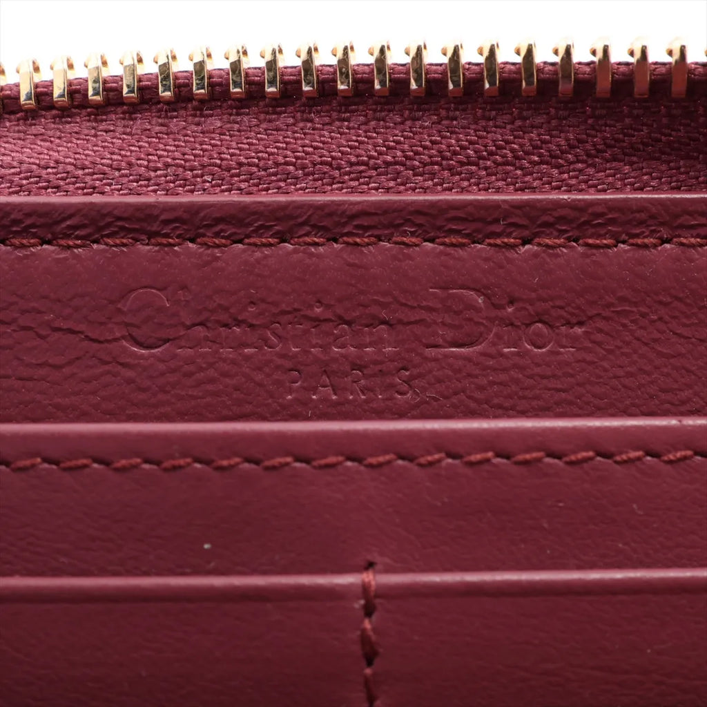 Christian Dior – Portefeuille zippé Cannage en cuir vernis – Rose framboise – photo 11