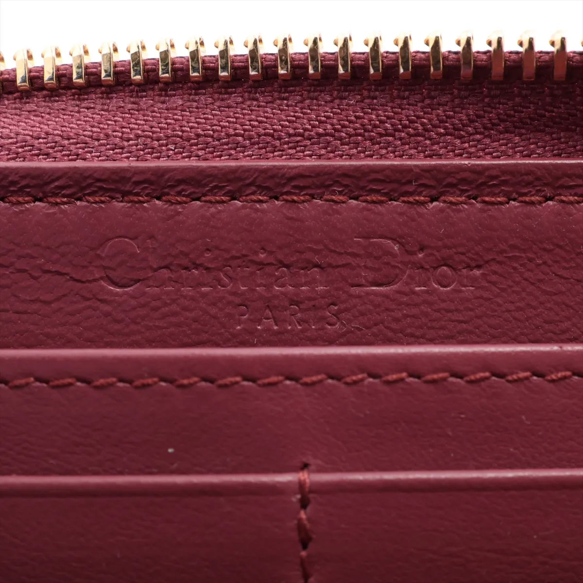 Christian Dior – Portefeuille zippé Cannage en cuir vernis – Rose framboise – photo 11
