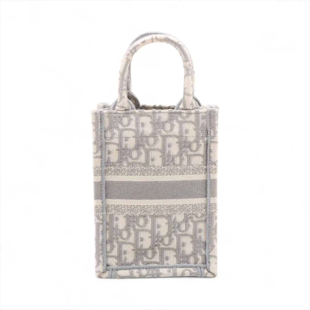 Christian Dior – Sac Vertical Book Tote Mini en toile Oblique – Gris – photo 2