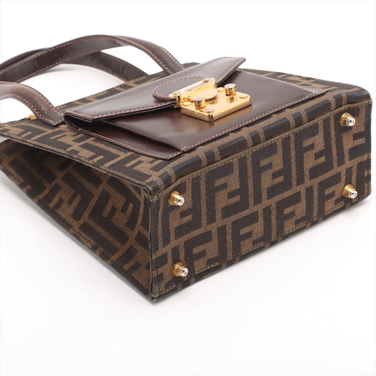 Fendi – FENDI Zucca Mini Cabas Vintage Toile & Cuir – photo 4