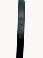 Gucci – Ceinture Crystal Horsebit en cuir – Noir – extrémité et trous d'ajustement