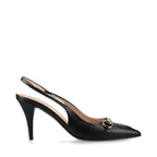 Gucci – Escarpins slingback Horsebit en cuir monogram GG – Noir (T37.5) – photo 2