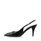 Gucci – Escarpins slingback Horsebit en cuir monogram GG – Noir (T37.5) – photo 3
