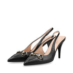 Gucci – Escarpins slingback Horsebit en cuir monogram GG – Noir (T37.5) – photo 4