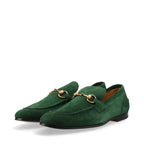Gucci – Mocassins Jordaan en suède – Vert émeraude – photo 3