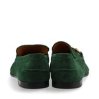 Gucci – Mocassins Jordaan en suède – Vert émeraude – photo 4