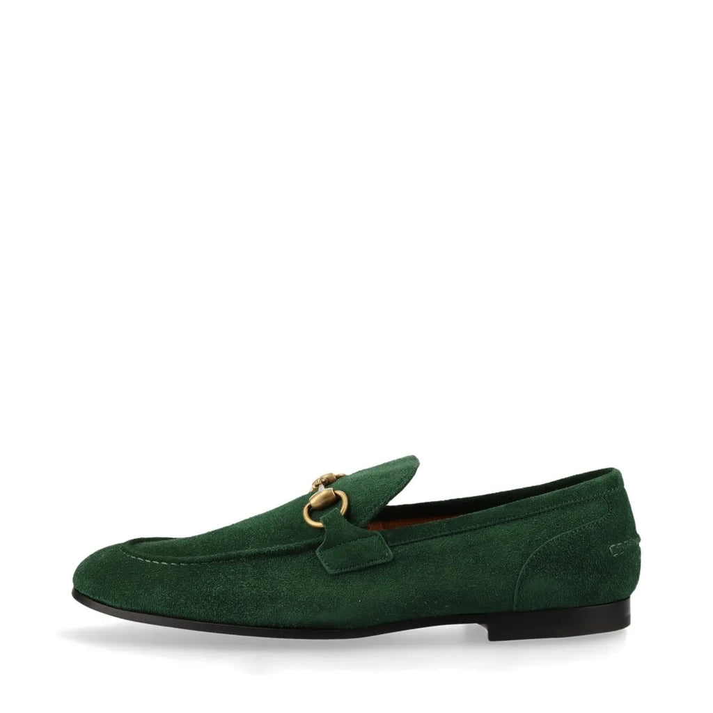 Gucci – Mocassins Jordaan en suède – Vert émeraude – photo 6