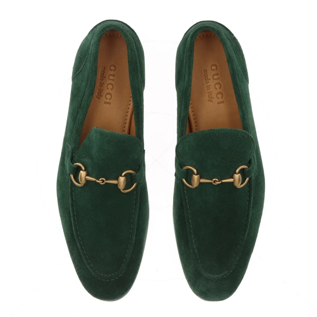 Gucci – Mocassins Jordaan en suède – Vert émeraude – photo 7