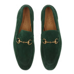 Gucci – Mocassins Jordaan en suède – Vert émeraude – photo 7