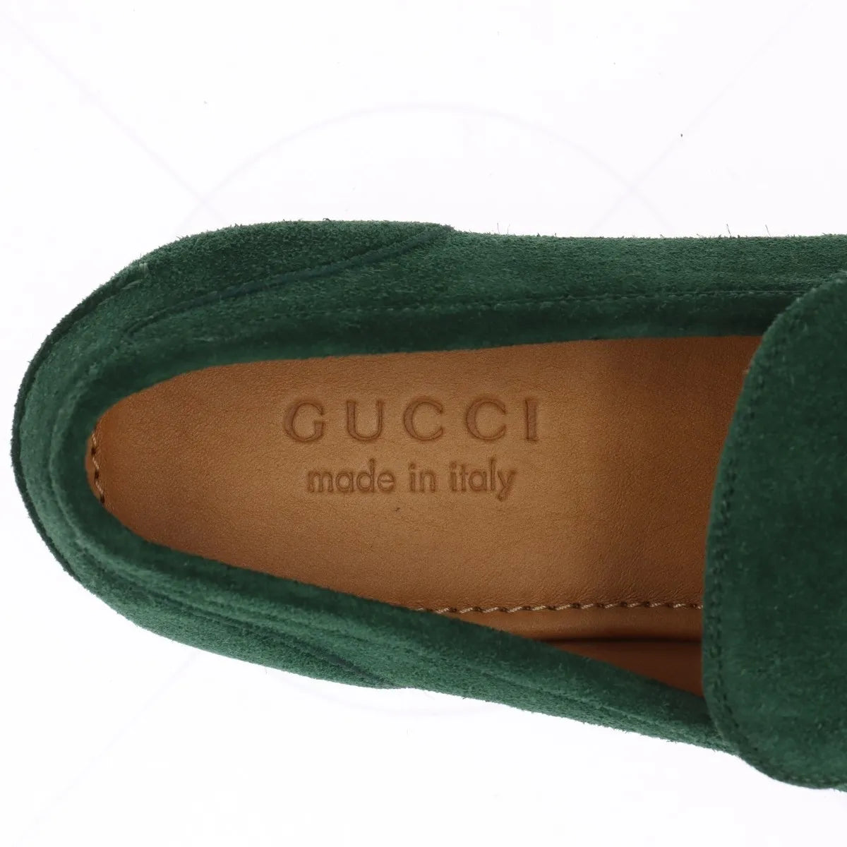 Gucci – Mocassins Jordaan en suède – Vert émeraude – photo 9