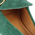 Gucci – Mocassins Jordaan en suède – Vert émeraude – photo 11