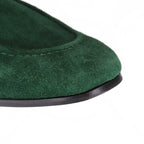 Gucci – Mocassins Jordaan en suède – Vert émeraude – photo 12