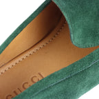 Gucci – Mocassins Jordaan en suède – Vert émeraude – photo 15