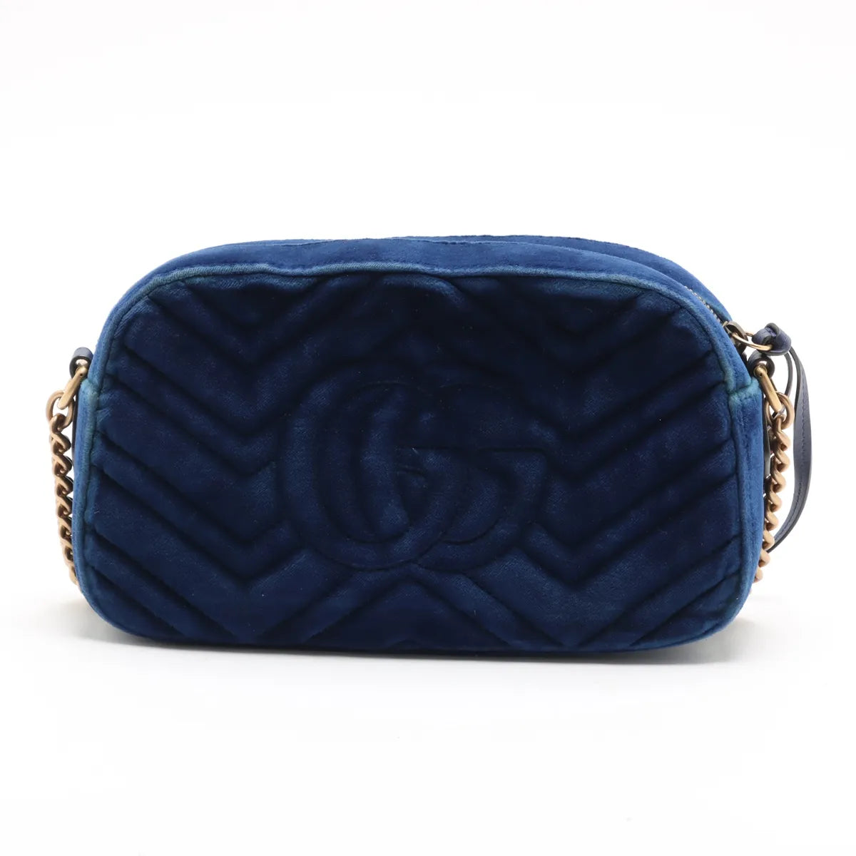 Gucci – Sac caméra GG Marmont en velours – Bleu roi – photo 2