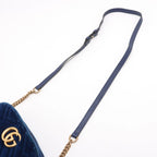 Gucci – Sac caméra GG Marmont en velours – Bleu roi – photo 5